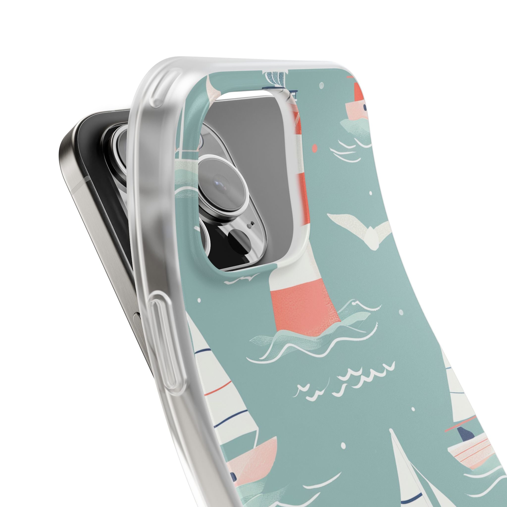 Lighthouse Nautical Charm - Flexi iPhone 16 Phone Case