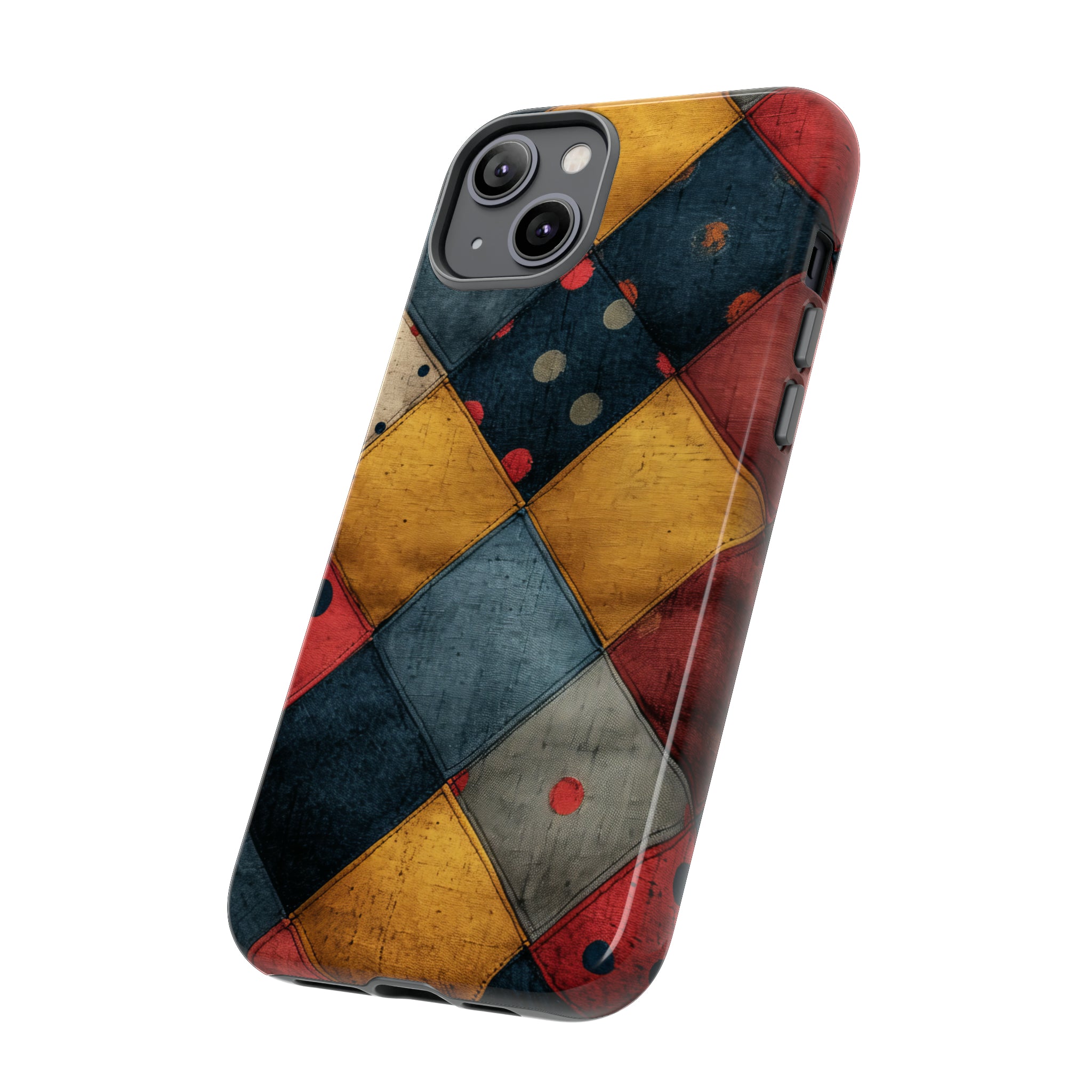 Pastel Diamond Weave Fabric - Protective Phone Case