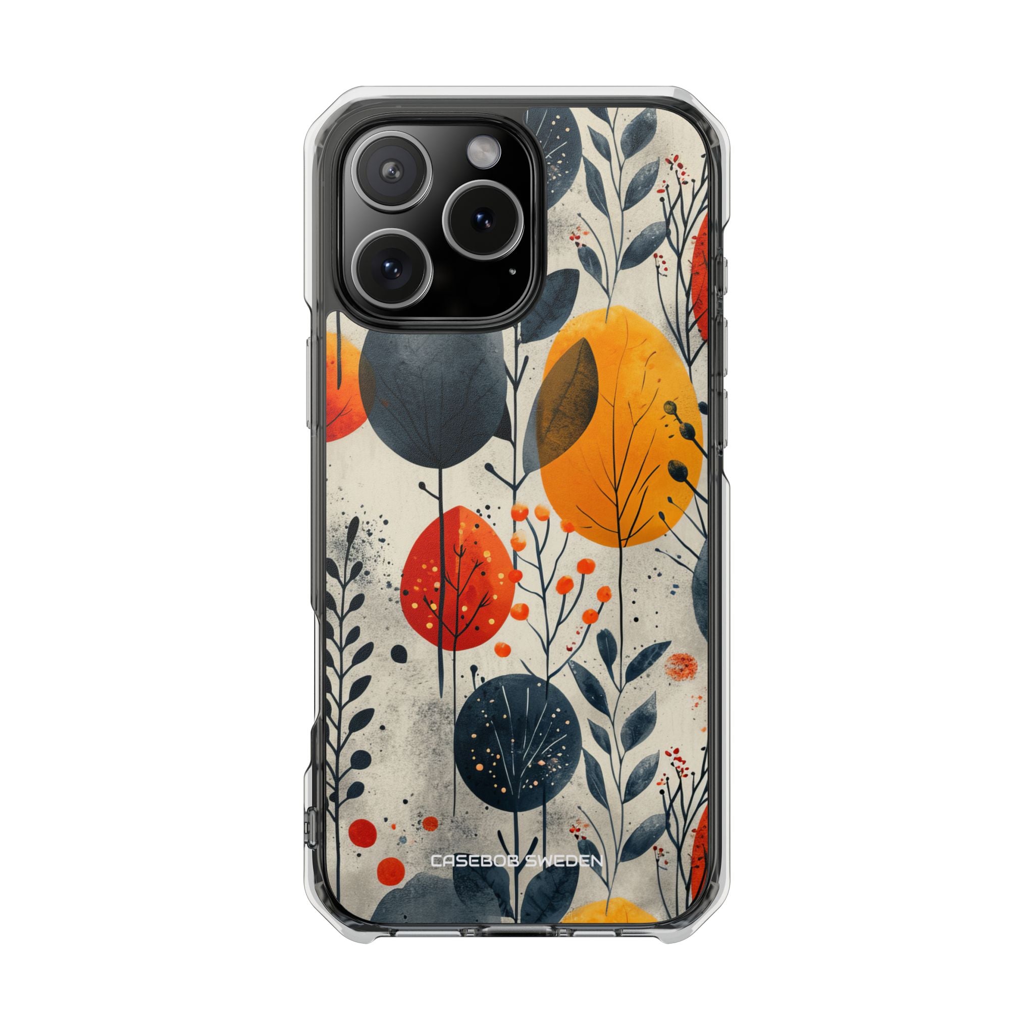 Modern Autumn Leaf Pattern - Clear Impact iPhone 16 Phone Case