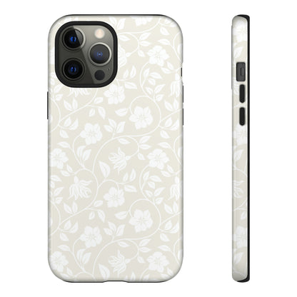 Light Color Floral iPhone case - Protective Phone Case