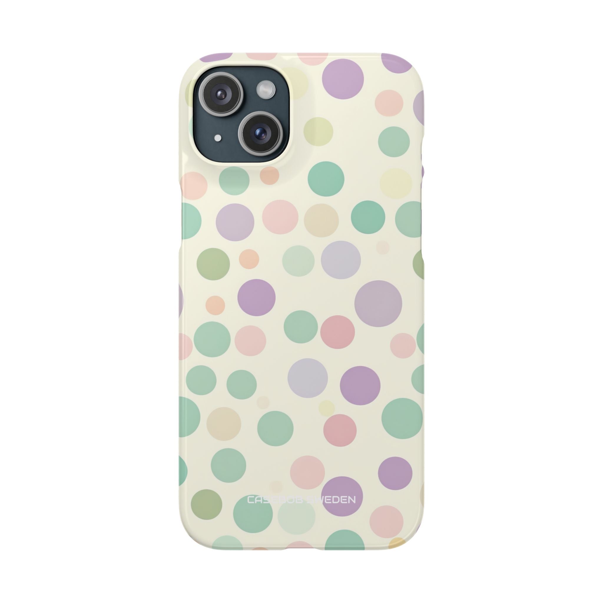 Playful Pastel Polka Dots - Slim iPhone 15 Phone Case