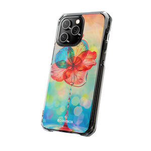 Dreamy Liquid Bloom - Phone Case for iPhone (Clear Impact - Magnetic)