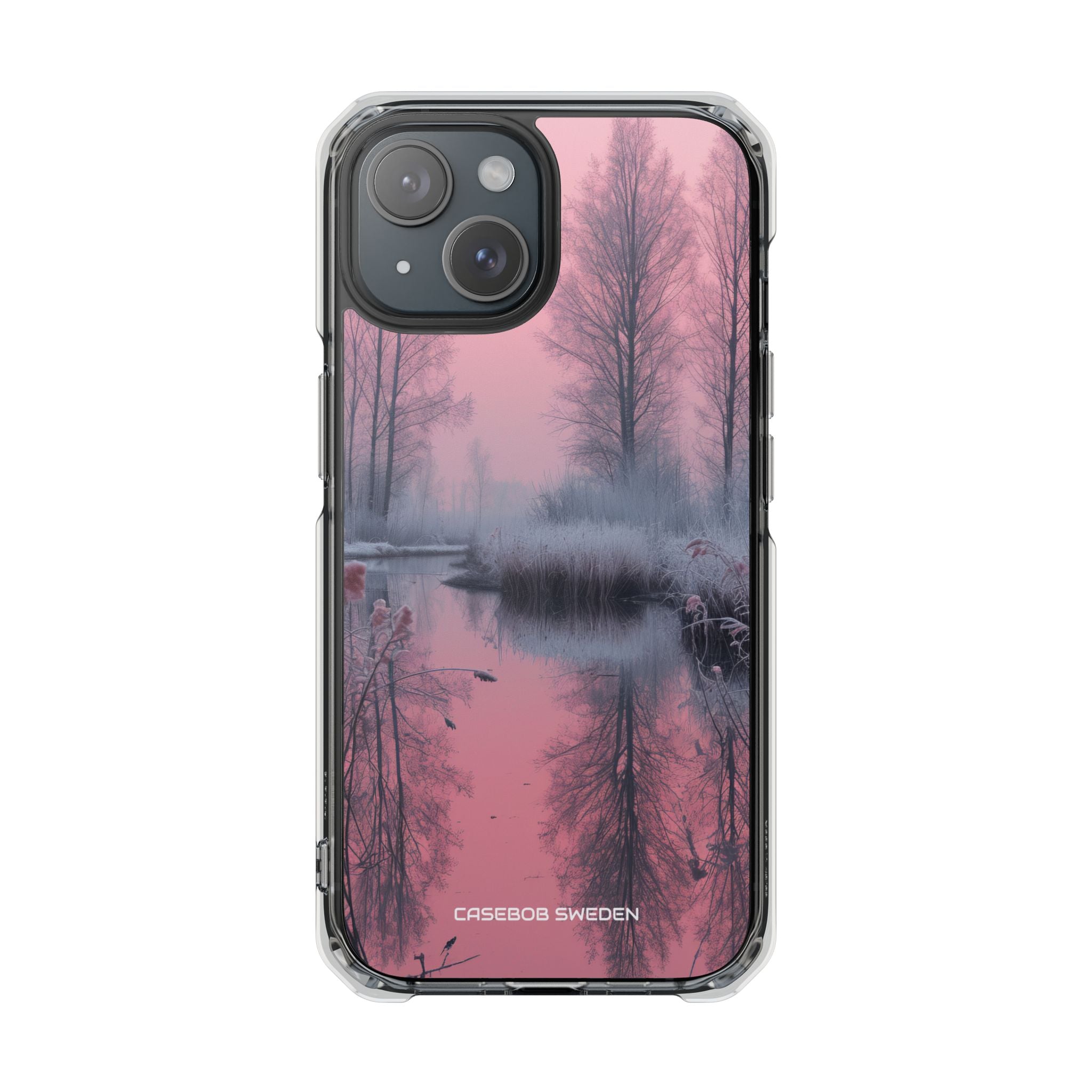 Pink Serenity Case - Clear Impact iPhone 15 Phone Case