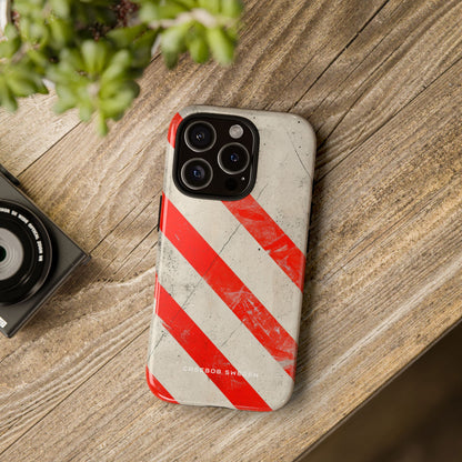 Striker Crimson Stripes iPhone 16 - Tough Phone Case