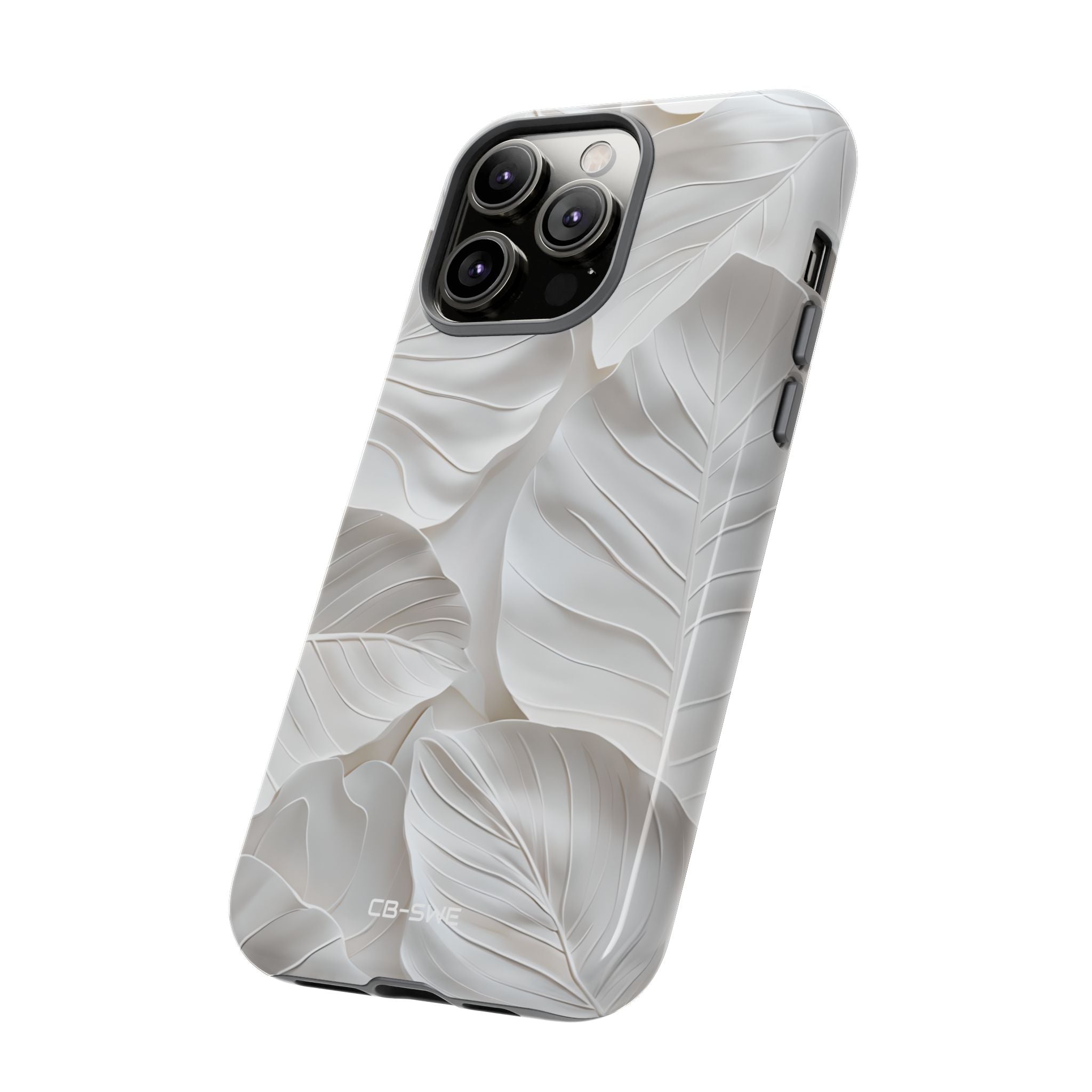 Elegant Leaf Relief - iPhone Case