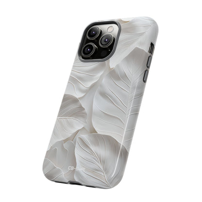 Elegant Leaf Relief - iPhone Case