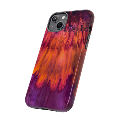 Orange Flow Ink Art iPhone Case (Protective) Phone Case