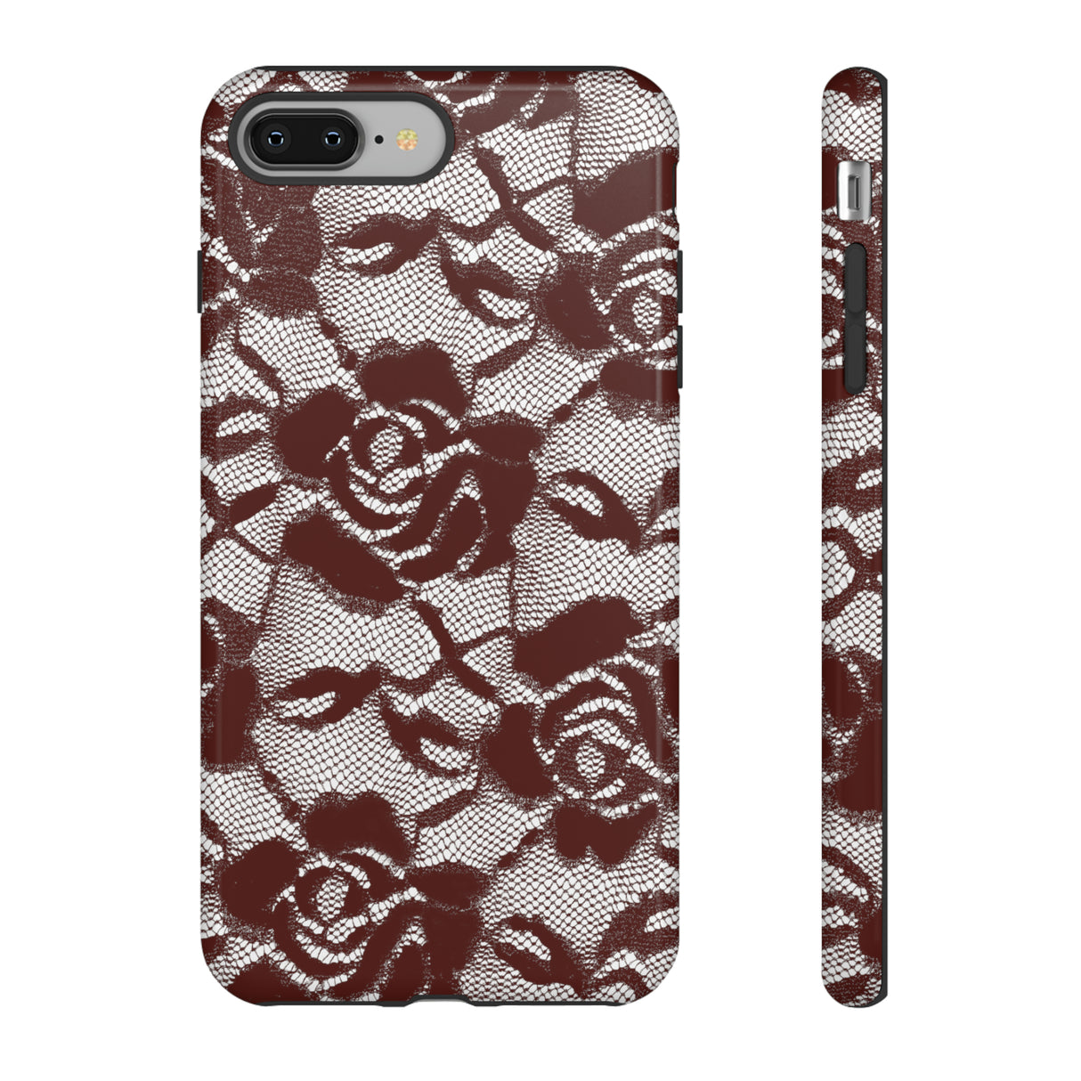 Red Lace Gothic Flower - Protective Phone Case