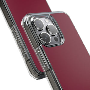 Claret Red | Phone Case for iPhone (Clear Impact Case - Magnetic)