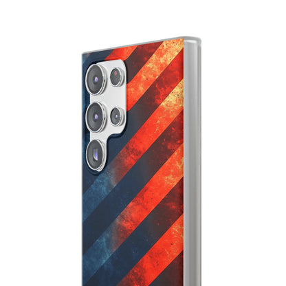 Diagonal Stripes Blaze Samsung S23 Ultra Case - Soft
