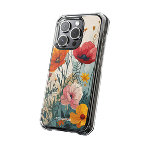 Blooming Whimsy – Handyhülle für iPhone (Clear Impact – Magnetisch) 