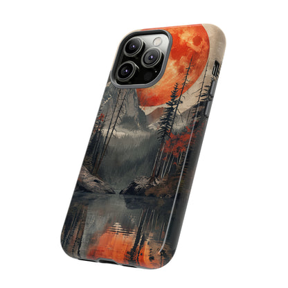 Abstract Wilderness Wonders: A Geometric Journey - Protective Phone Case