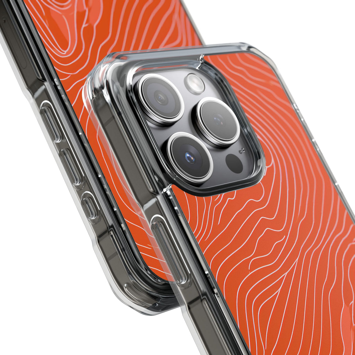 Pantone Tangerine Design | Handyhülle für iPhone (Clear Impact Case – magnetisch)