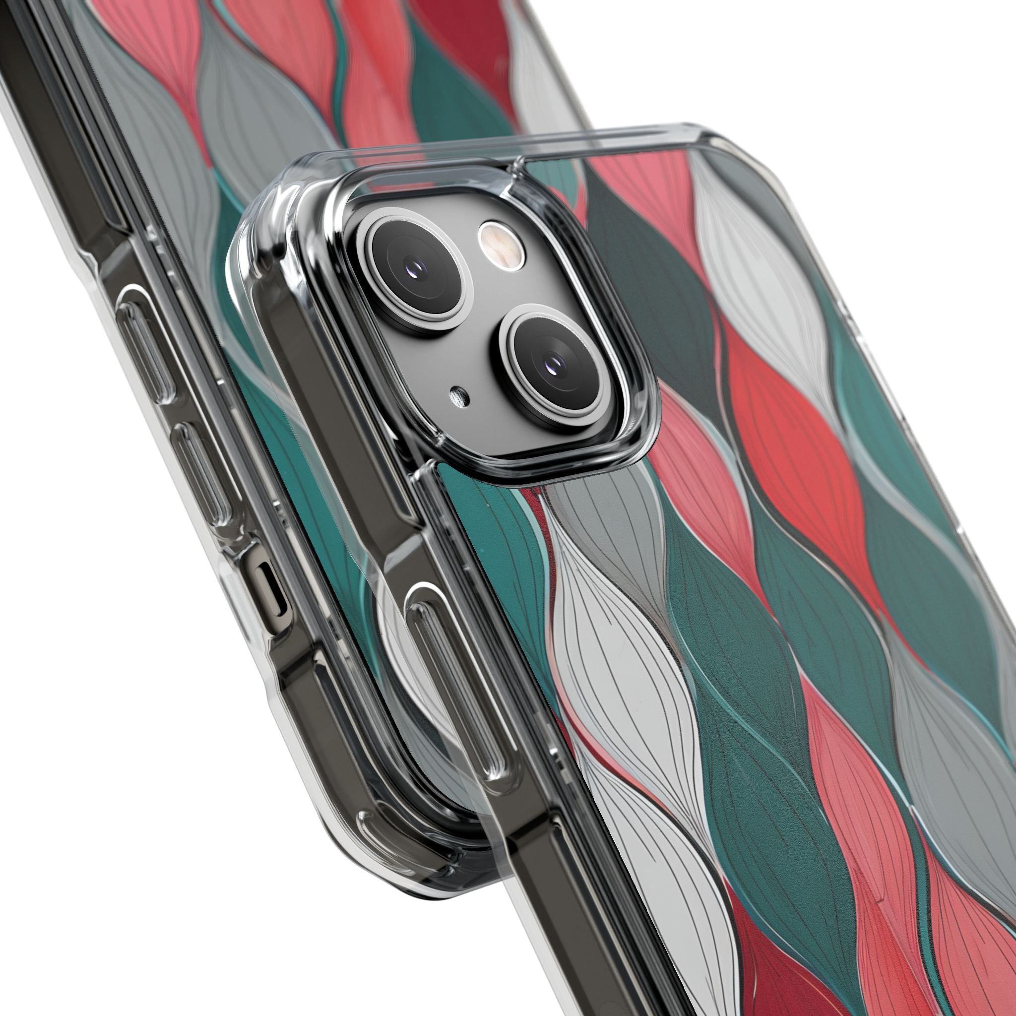 Leaf Cascade Teal iPhone 14 Case - Impact