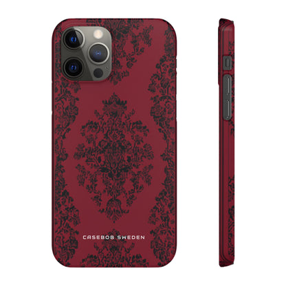 Gothic Crimson Elegance iPhone 12 - Slim Phone Case