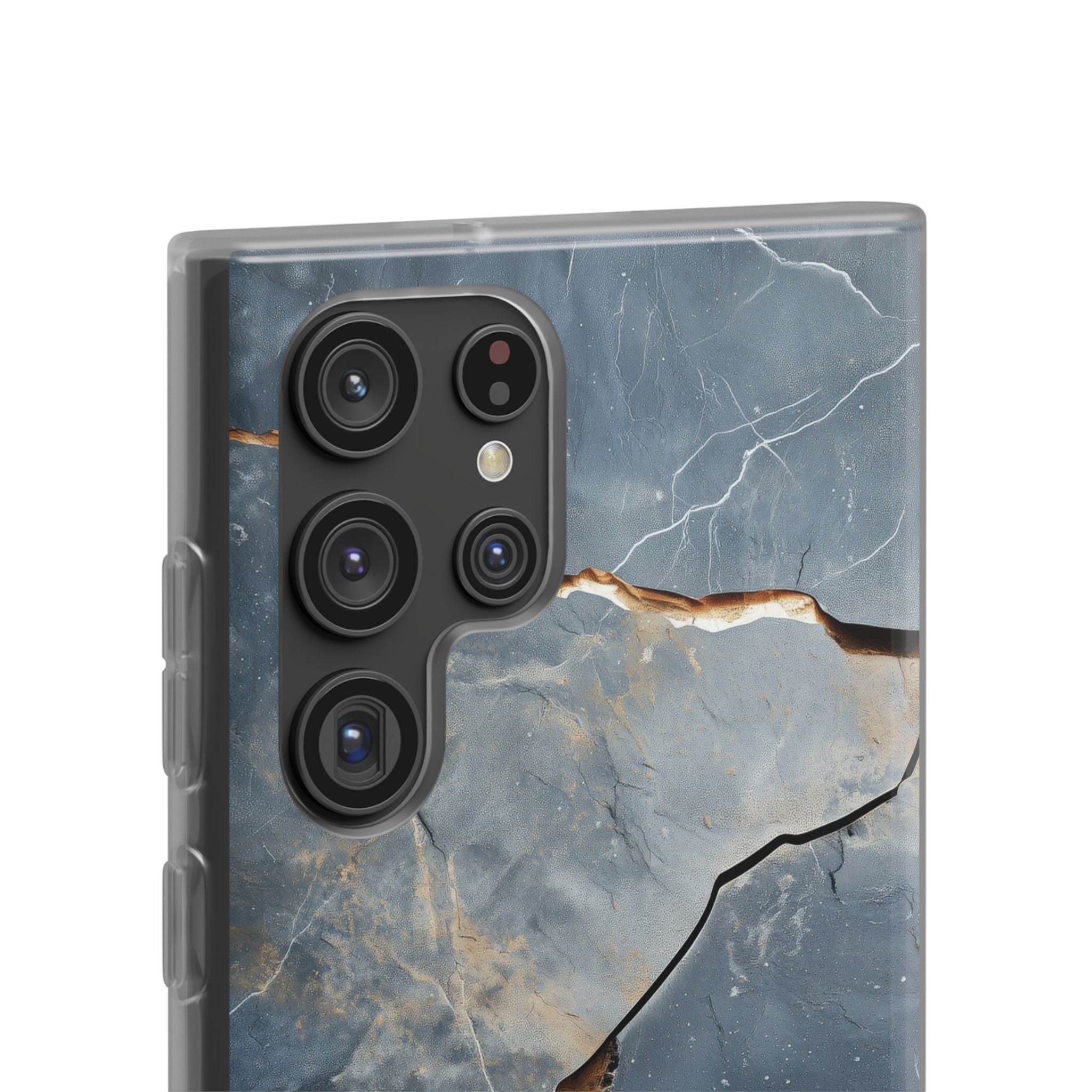 Jagged Vein Navy Samsung S22 Ultra Case - Soft