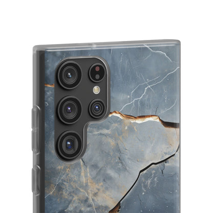 Jagged Vein Navy Samsung S22 Ultra Case - Soft