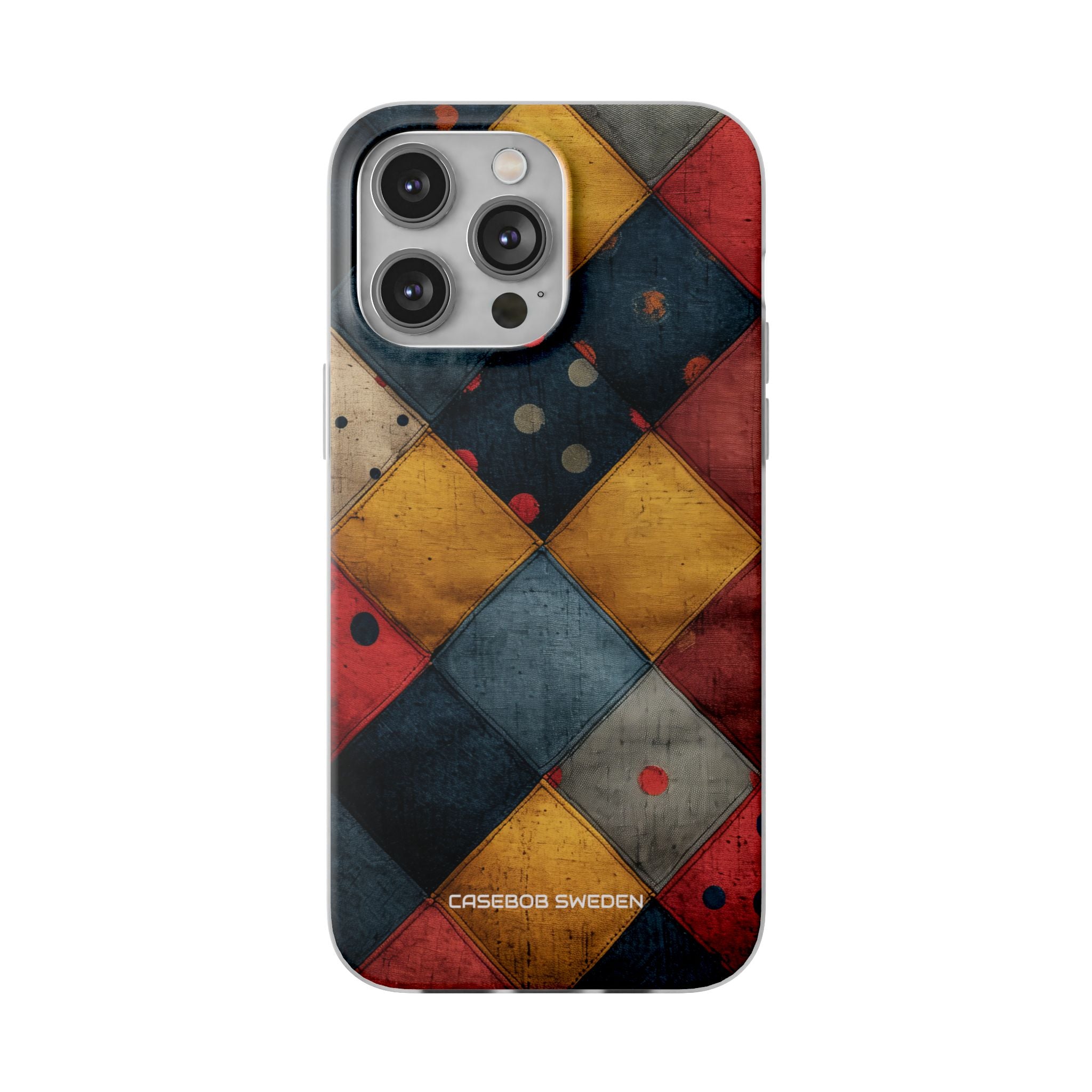 Blue Red Patchwork - Flexi iPhone 14 Phone Case