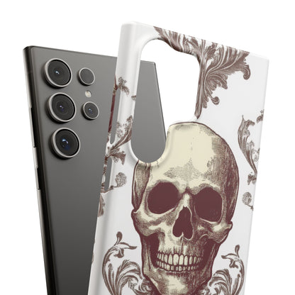 Gothic Skulls and Ornate Foliage Samsung S24 - Slim Phone Case