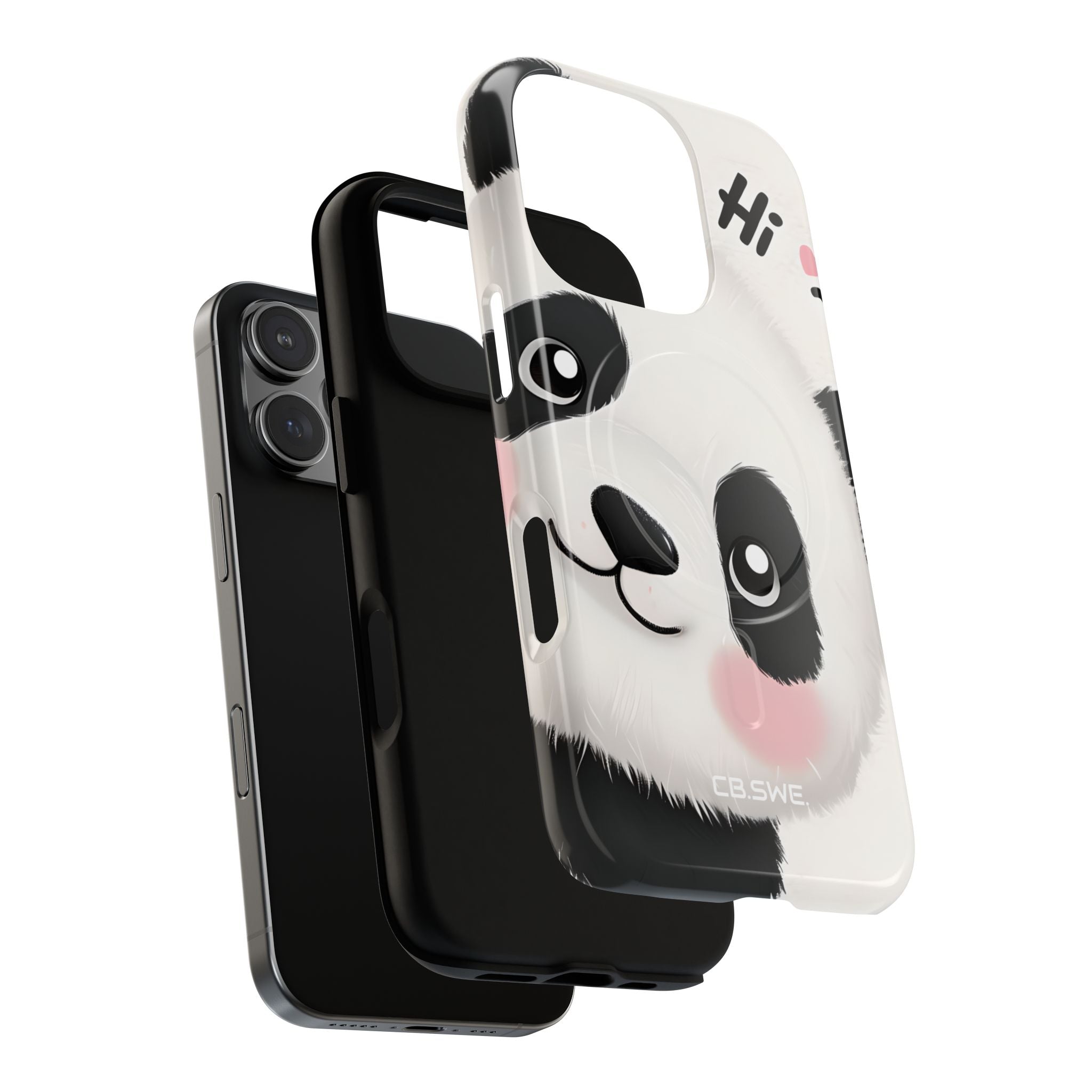 Adorable Panda Playful Hi Text Phone iPhone 16 - Tough+