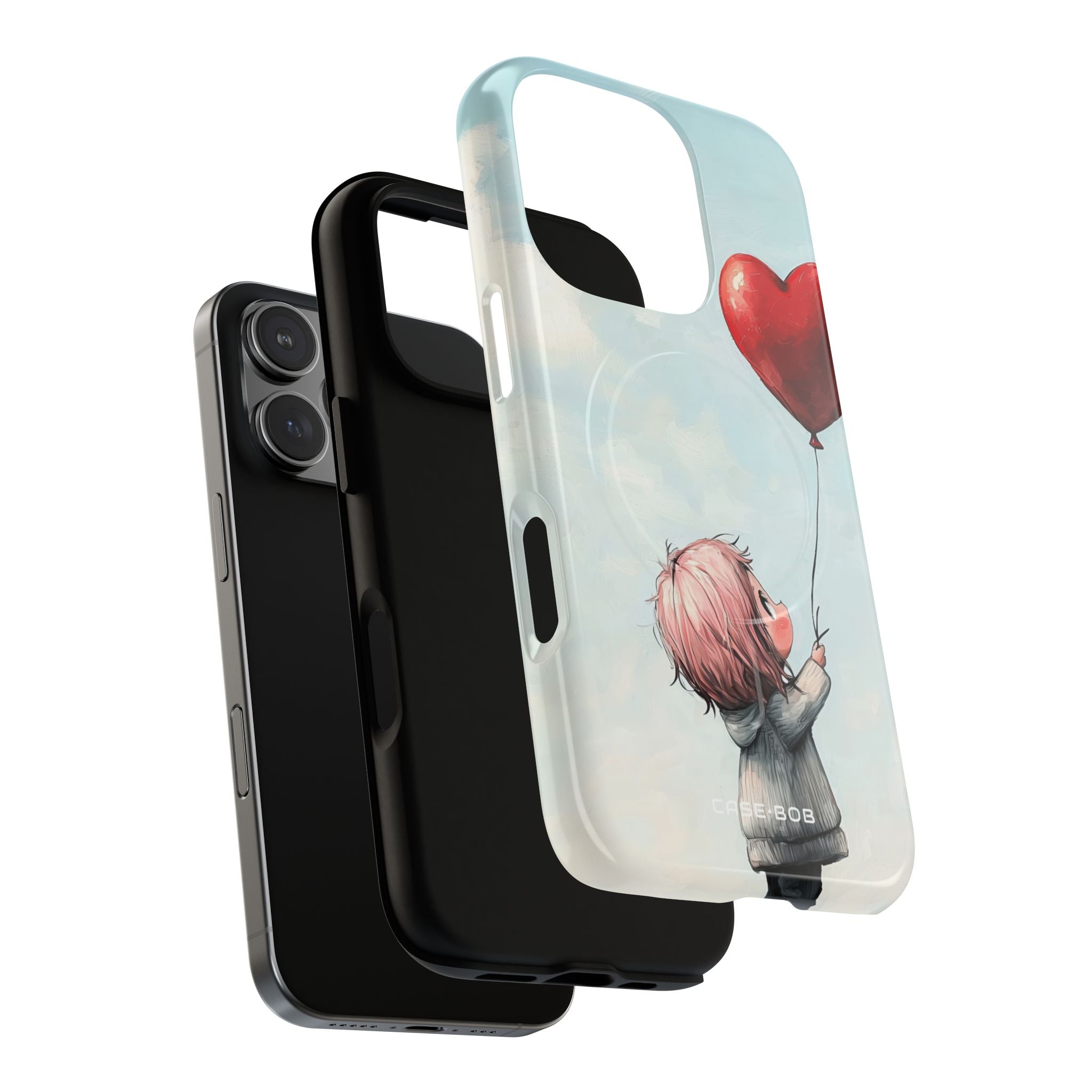 Heart Balloon Glow iPhone 16 Pro Case - Tough+