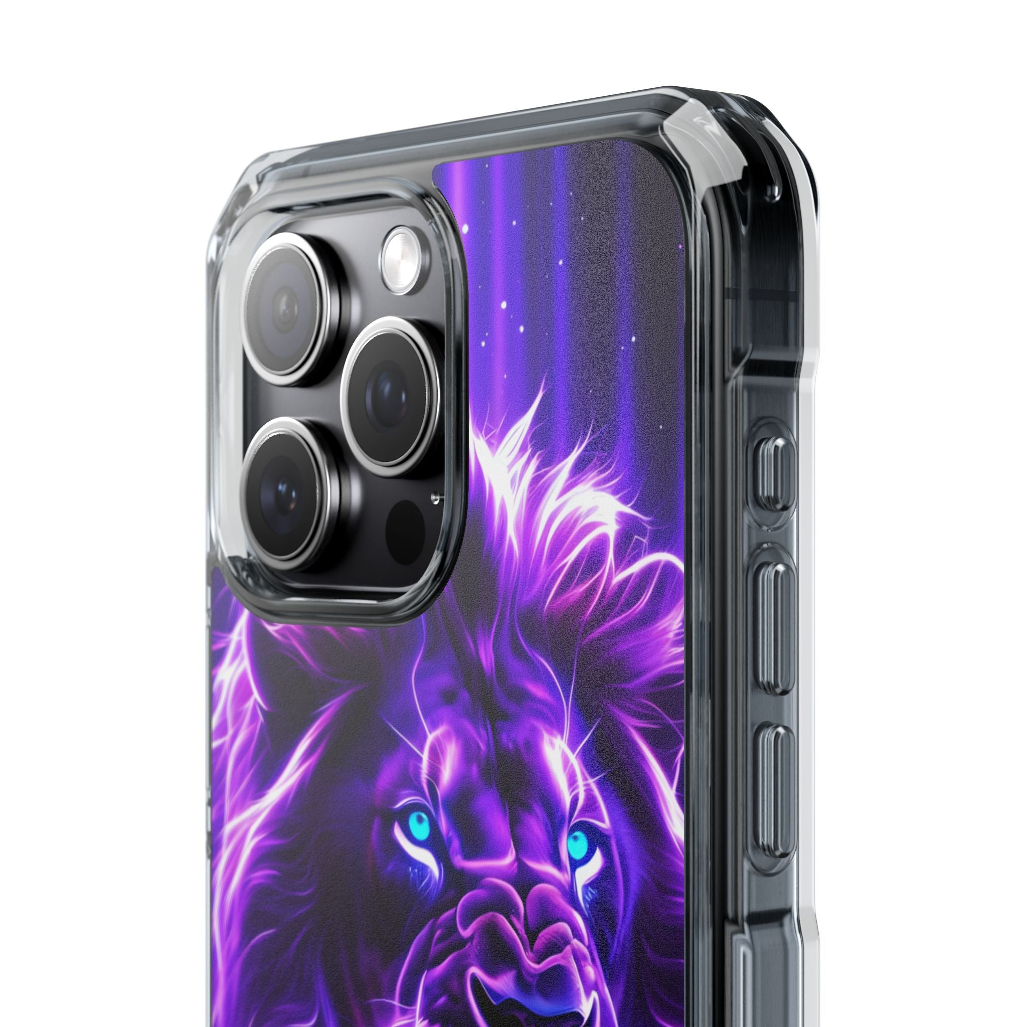Neon Lion Majesty iPhone Case - Impact