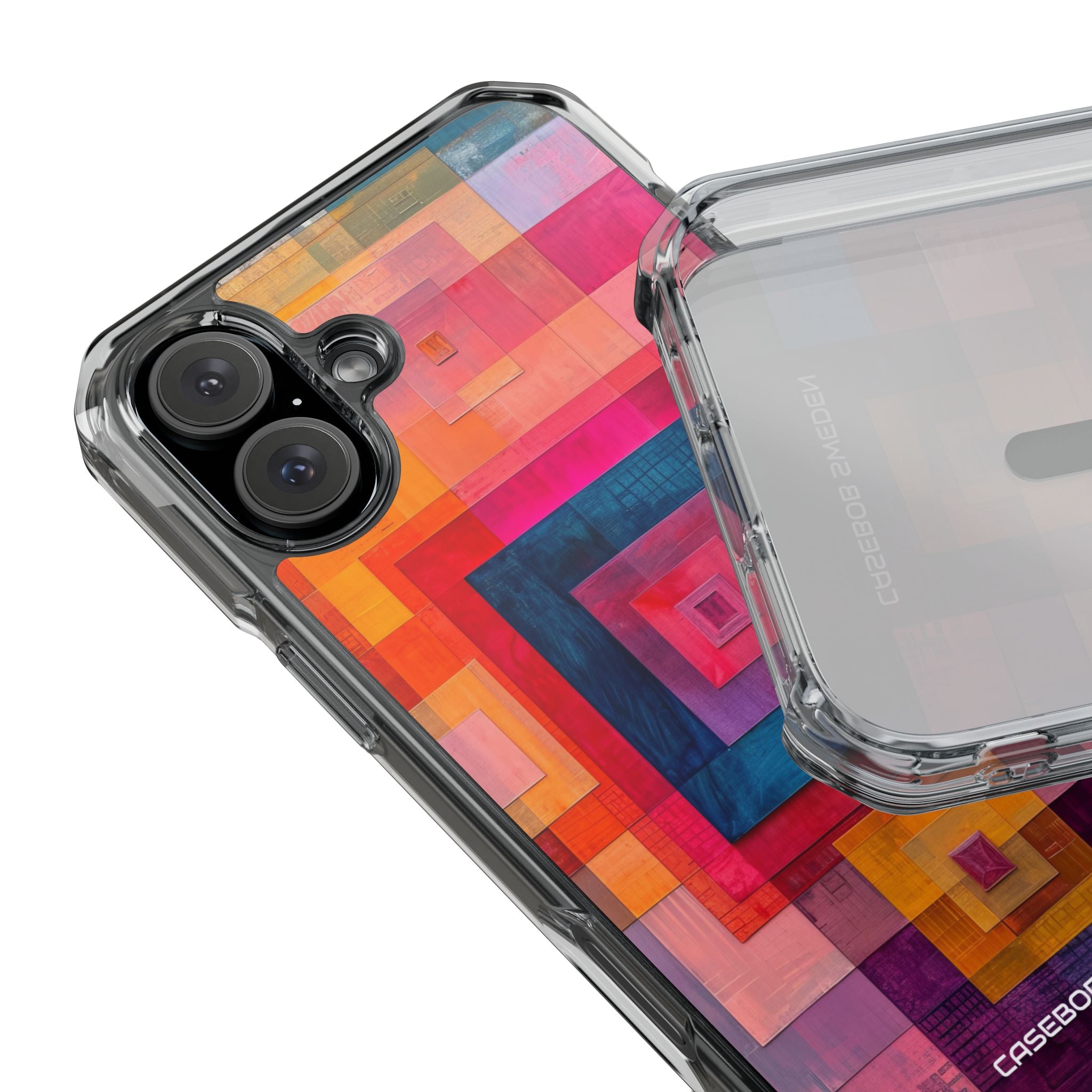 Vibrant Geometry - Clear Impact iPhone 16 Phone Case