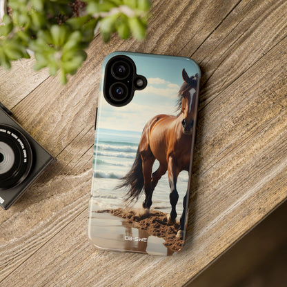 Horse Gallops Shoreline - iPhone Case