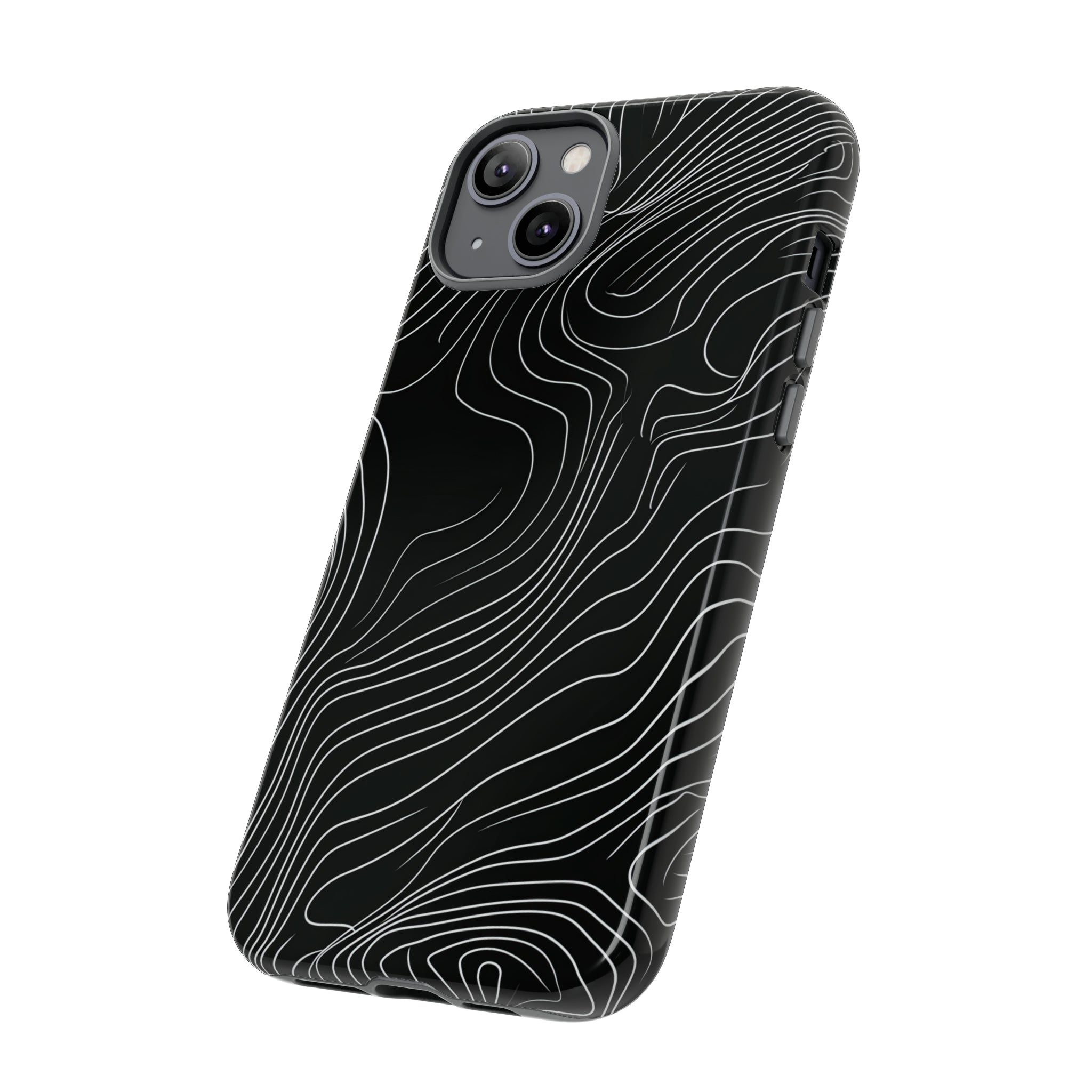 Mancho Grey Lines Abstract Case - Protective Phone Case