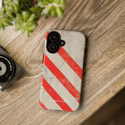 Striker Crimson Stripes iPhone 16 - Tough Phone Case