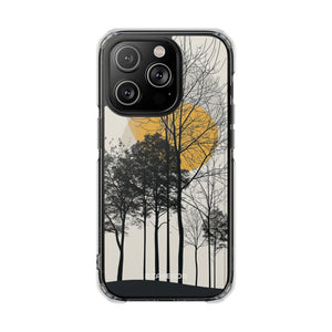 Minimalist Nature Harmony - Phone Case for iPhone (Clear Impact - Magnetic)