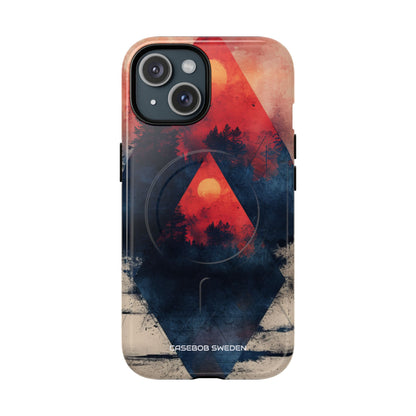 Red Sky Serenity - Tough + MagSafe® iPhone 15 Phone Case