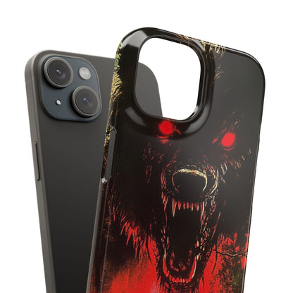 Bloodmoon Wolf's Lament iPhone 15 - Slim Phone Case