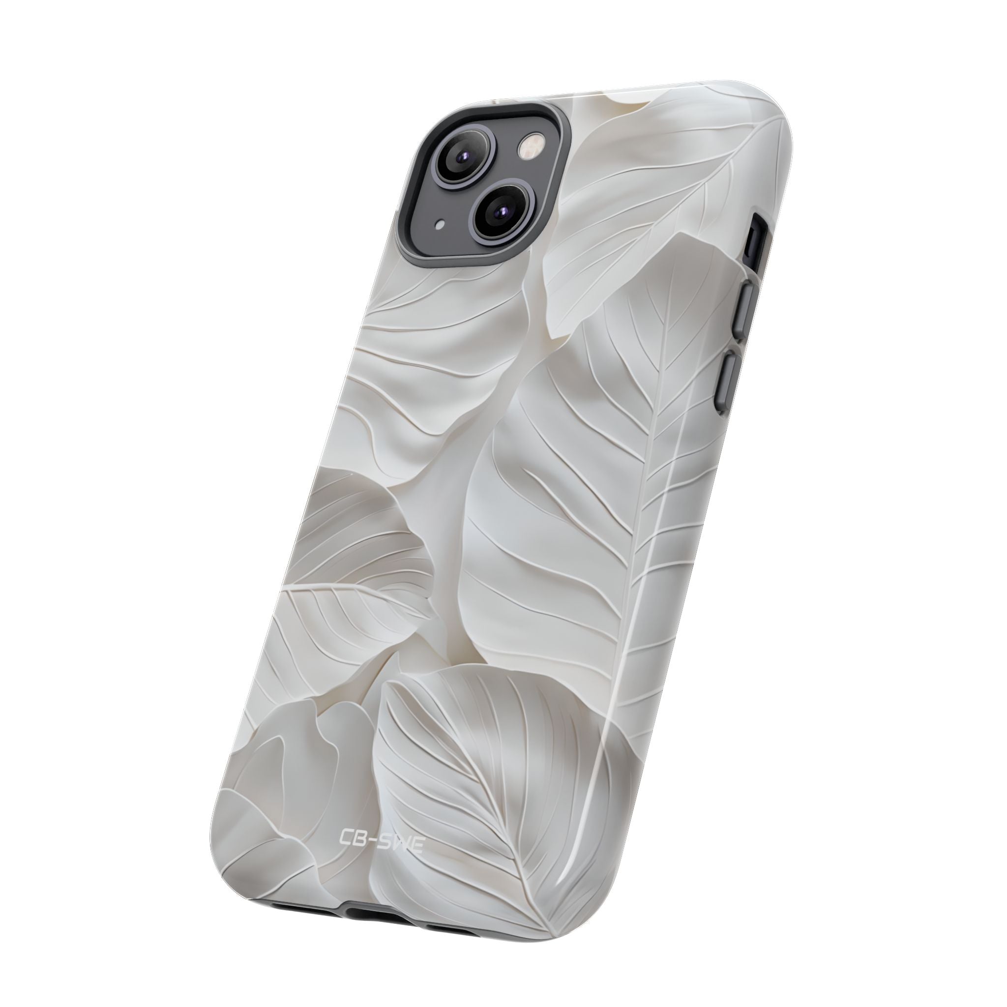 Elegant Leaf Relief - iPhone Case