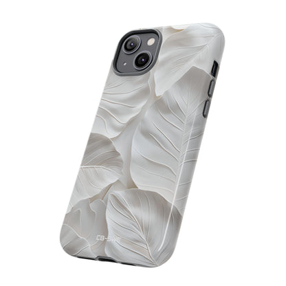 Elegant Leaf Relief - iPhone Case