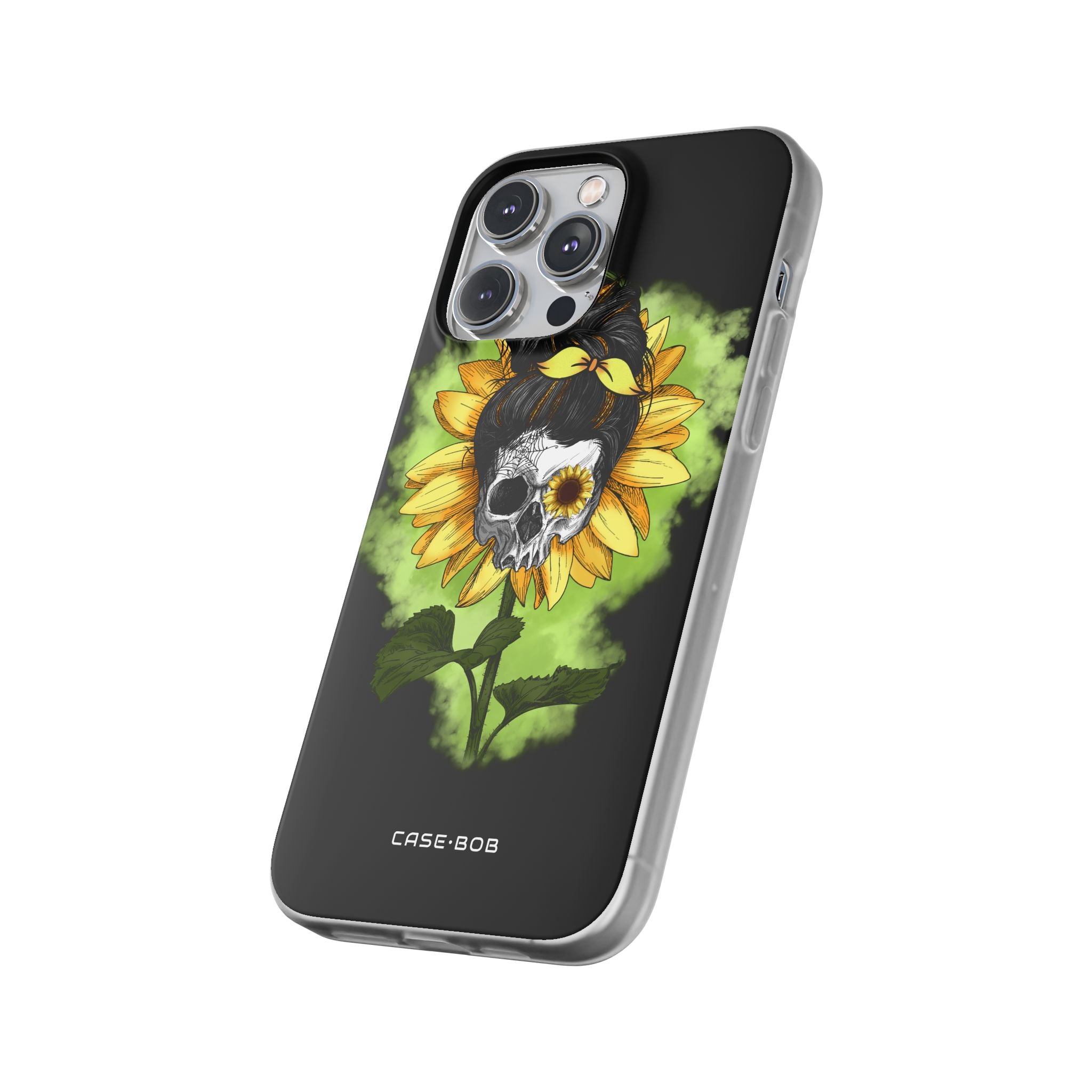 Sunflower Skull iPhone 14 Pro Max Case - Soft