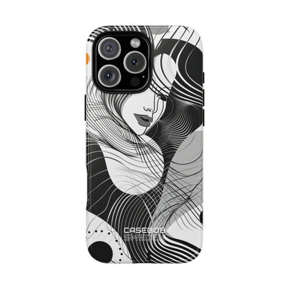 Orange Wave Motion iPhone 16 - Tough