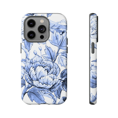 Watercolor Blue Floral - Protective Phone Case