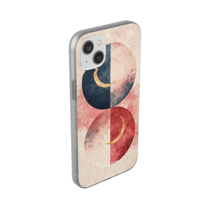 Golden Crescent Circles iPhone 14 Plus Case - Soft