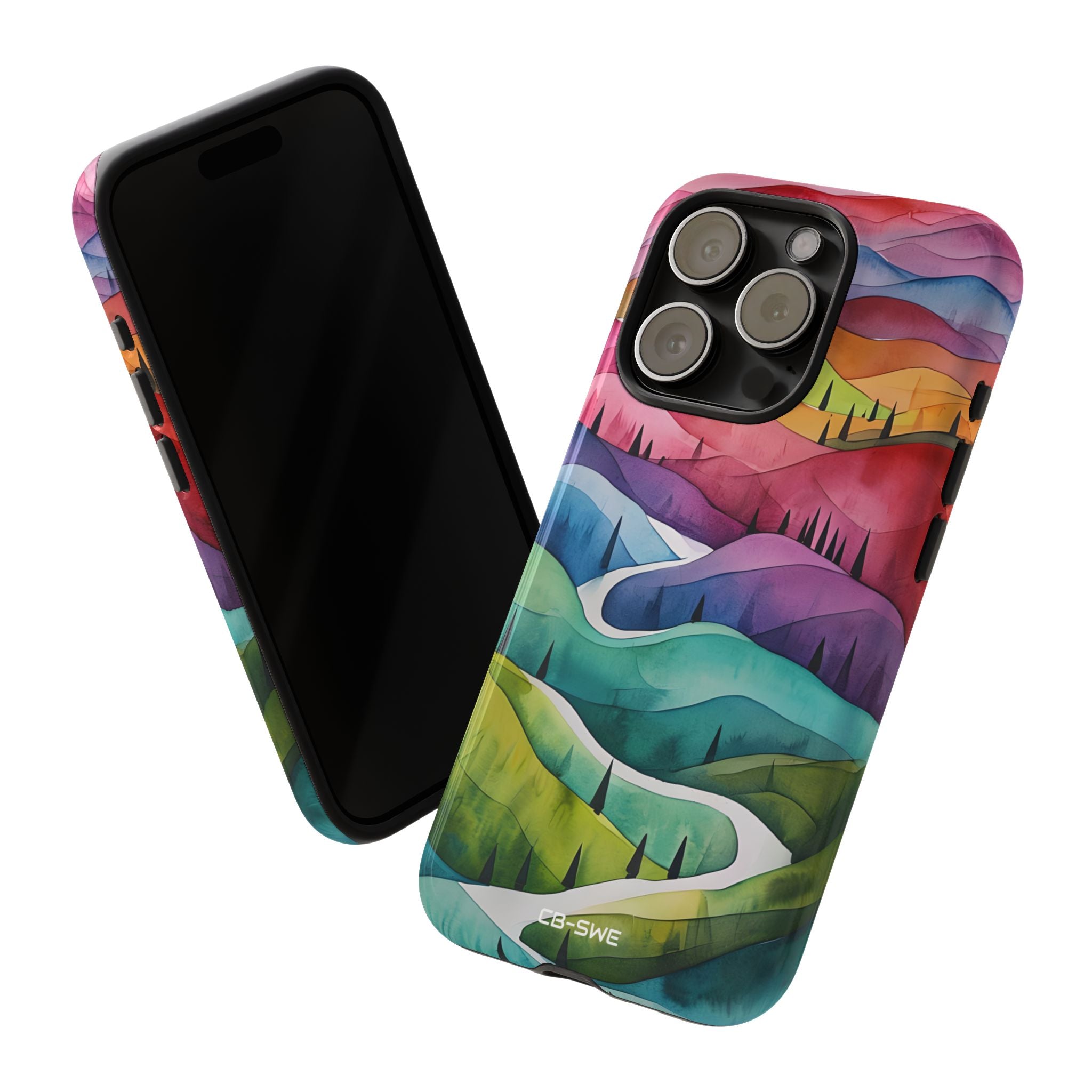 Whimsical Colorful Valleys - iPhone Case
