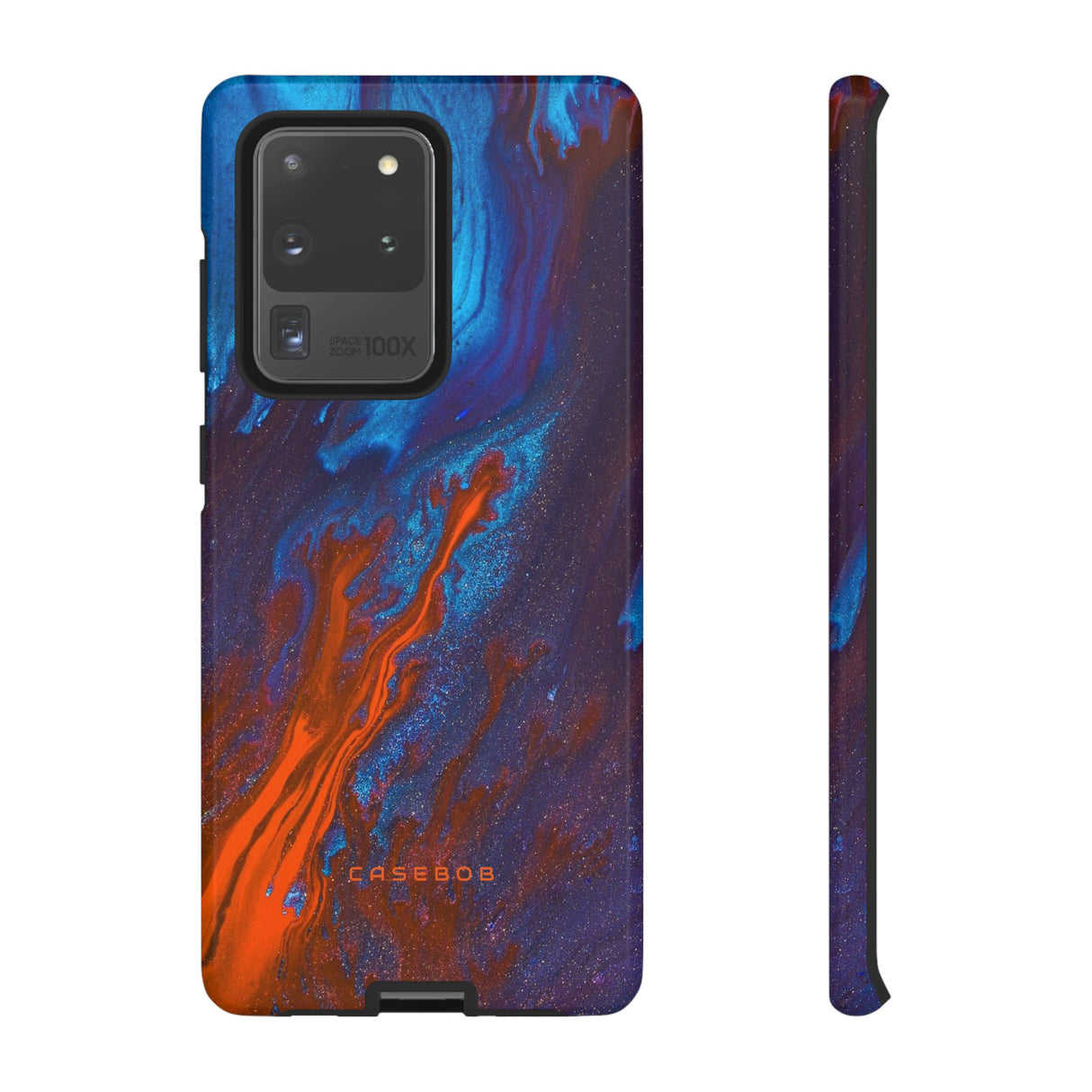 Orange Flame Ink Art - Protective Phone Case