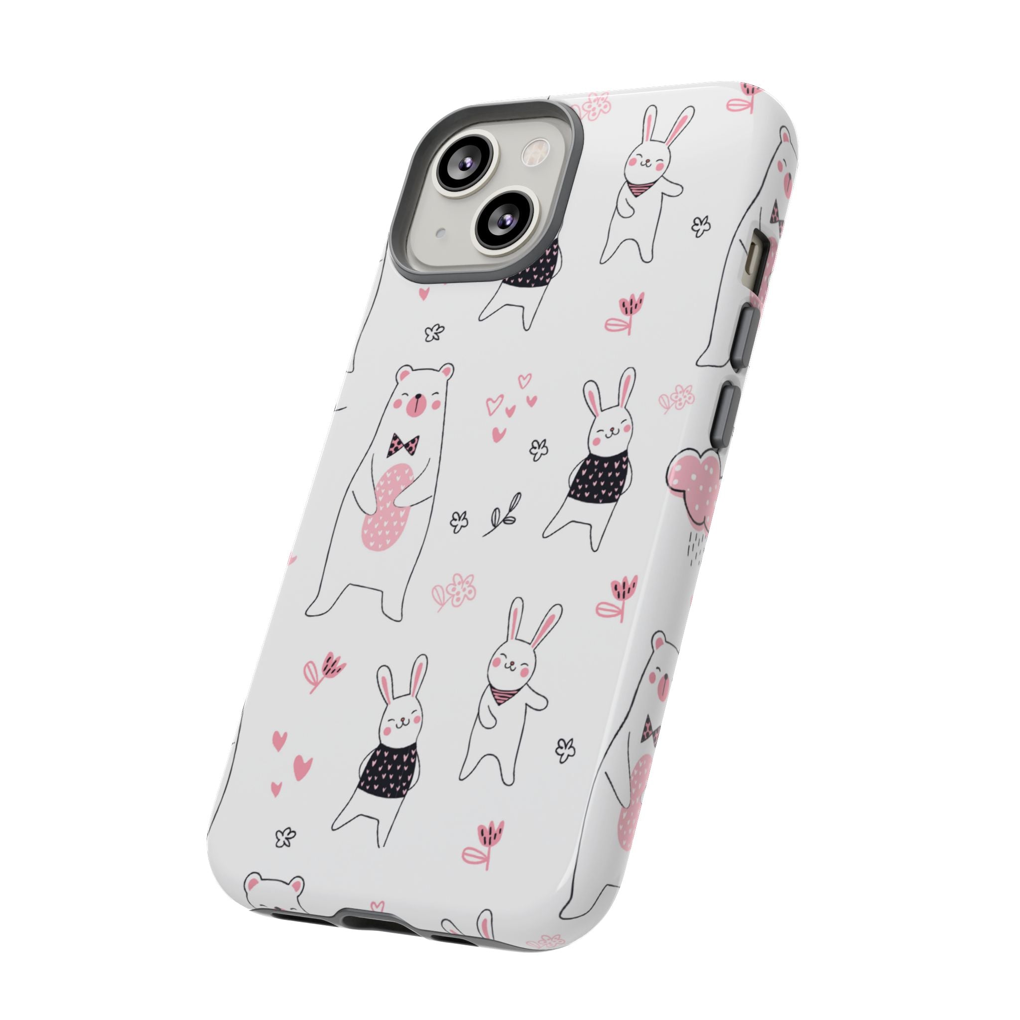 Bears Dance Playfully - iPhone Case