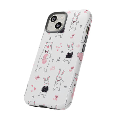 Bears Dance Playfully - iPhone Case