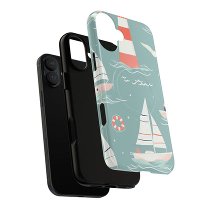 Lighthouse Nautical Charm - Tough + MagSafe® iPhone 16 Phone Case