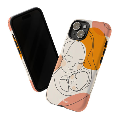 Mother Embraces Child - iPhone Case