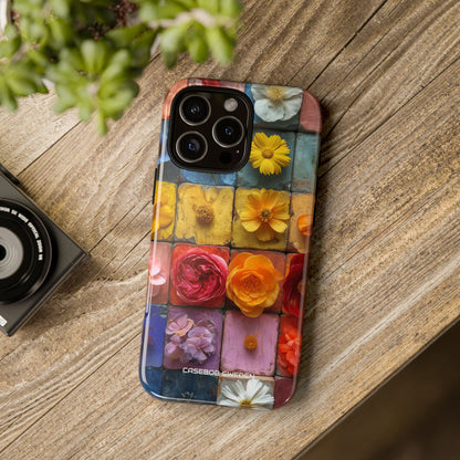 Vibrant Floral Tiles - Tough iPhone 16 Phone Case