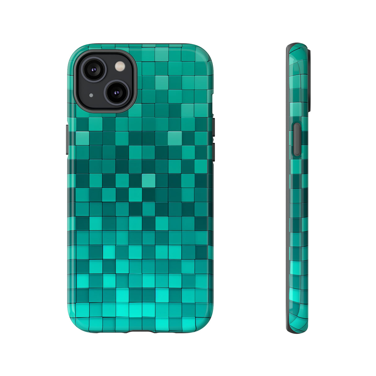 Teal Tones Mosaic - Protective Phone Case