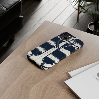 Strisce con ancora blu navy iPhone 14 - Tough
