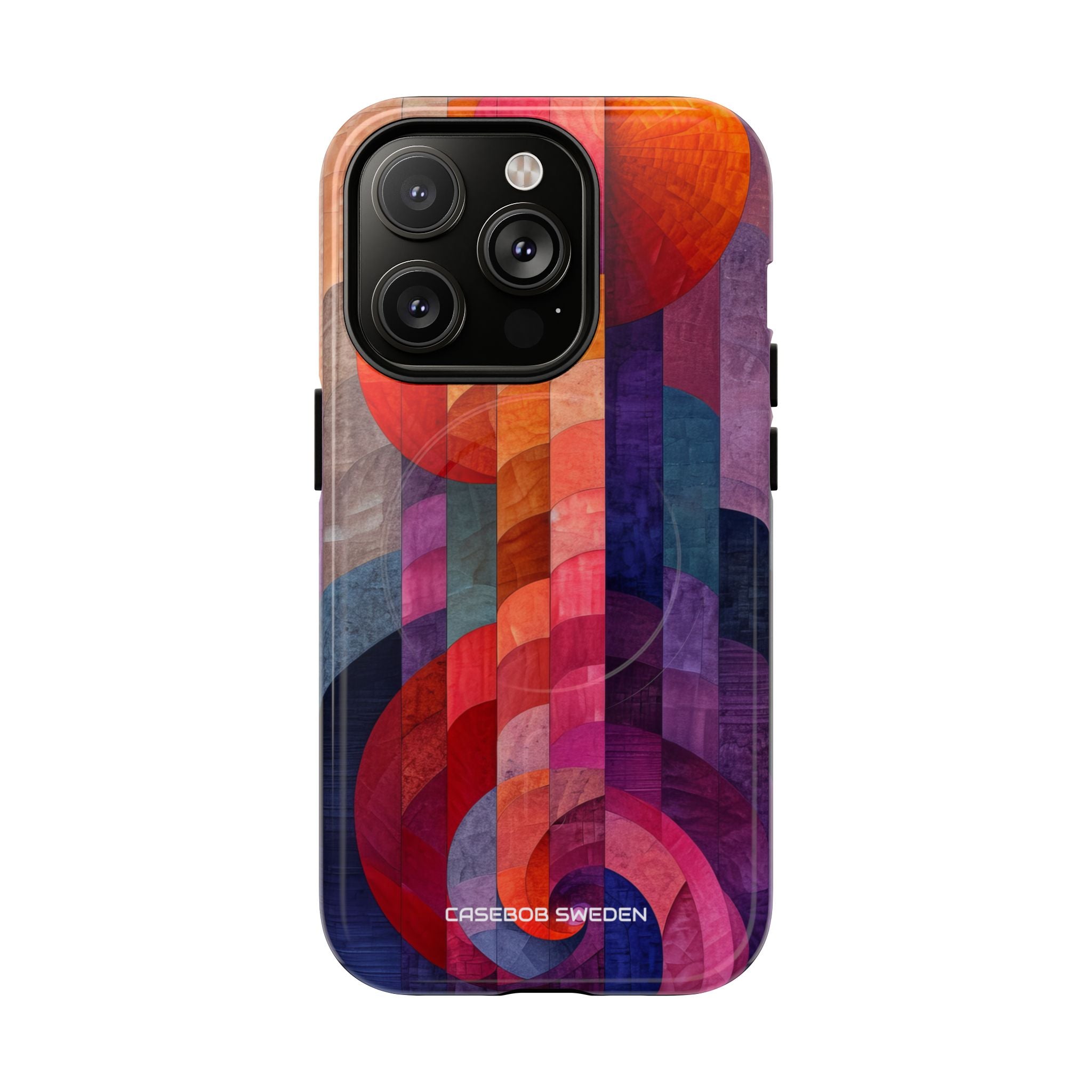 Purple Orange Abstract - Tough + MagSafe® iPhone 14 Phone Case