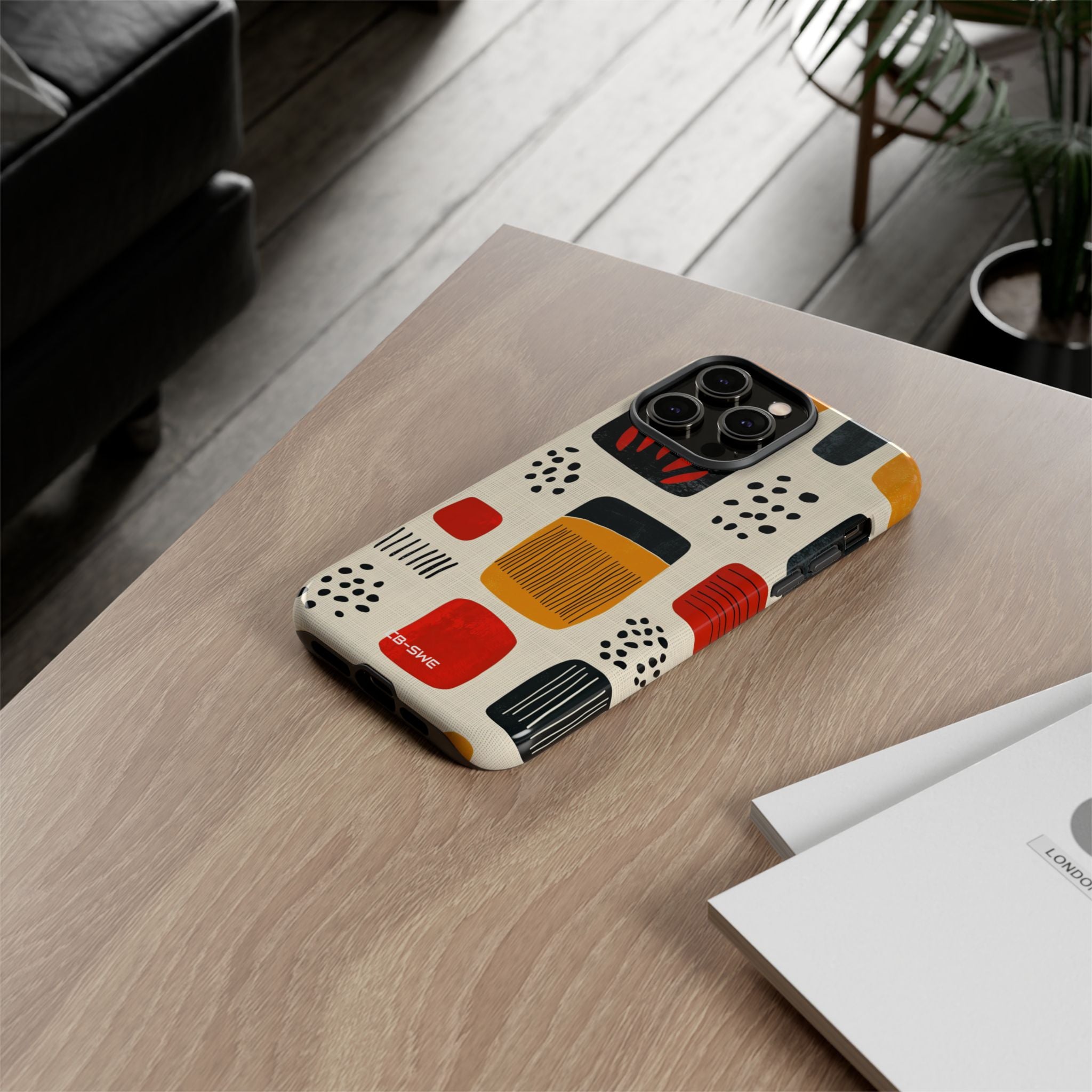 Vibrant Shapes Dance - iPhone Case
